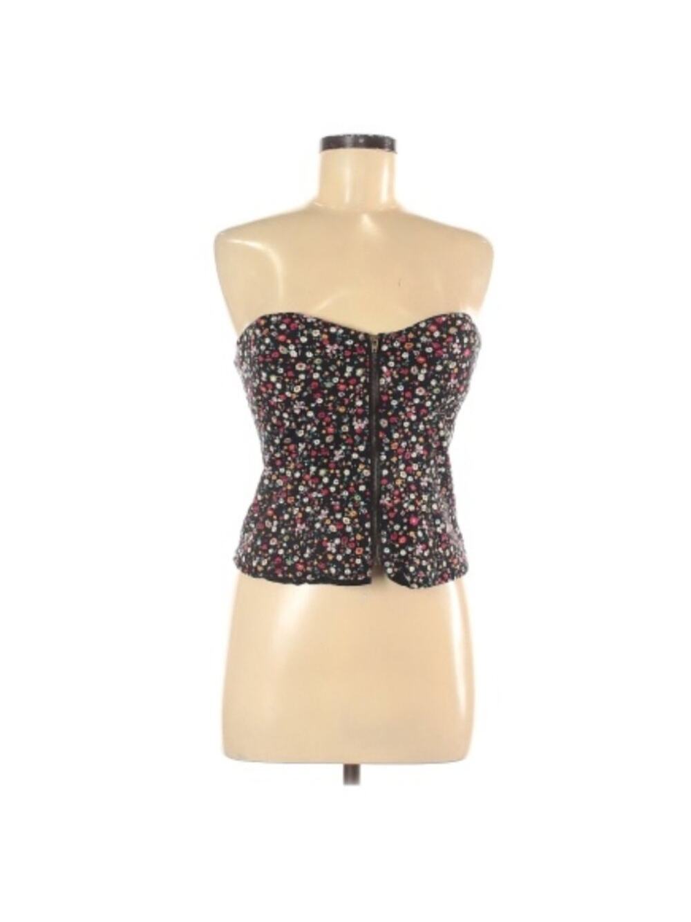 American Rag Zip Up Sweetheart Neckline Tube Top L